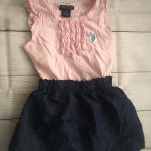Polo by Ralph Lauren pink and Jean blue dress